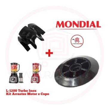 Imagem de Kit de Arraste do Motor e Do Copo Liquidificador Mondial L1200 Turbo