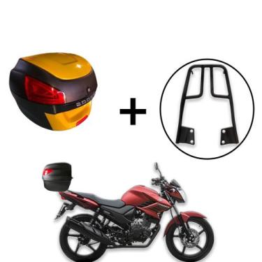Imagem de Baú 29 Litros Awa Proos + Bagageiro  Fazer 150 2014+, dourado