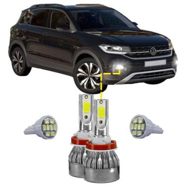Imagem de Kit Ultra Led Anti-Erro Canceller Vw Tcross 2018/23 20000lm - V10, Bra