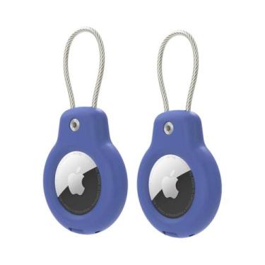Imagem de Apple Airtag Holder Chaveiro Etiqueta De Bagagem Compatível Com Cabo D