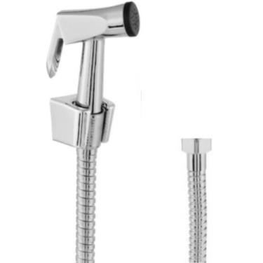 Imagem de Ducha Higiênica Gatilho De Metal Zamak Com Trava + Engate Flexível Aço