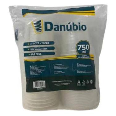 Imagem de Pote Freezer Microondas 750ml Com Tampa 72 Unidades - danubio