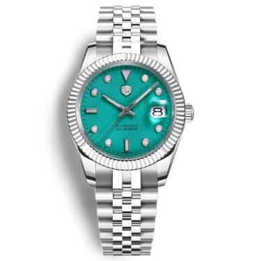 Imagem de RollsTimi Relógios masculinos de luxo, automáticos, NH35A, movimento 10 bar, à prova d'água, luminoso, vidro safira, pulseira de aço inoxidável, negócios, trabalho, esportes, casual, relógios sociais,