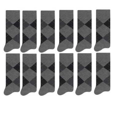 Imagem de Kit Com 12 Pares De Meias Clássica Casual Masculina De Algodão - Selen