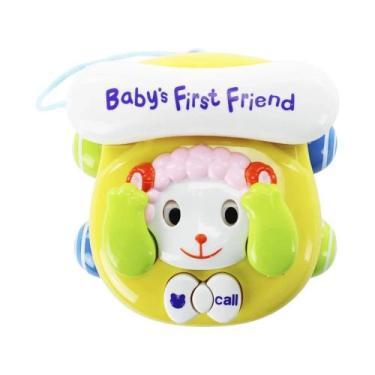 Imagem de Mini Telefone Musical Amarelo Infantil Didatico - Bbr R2999