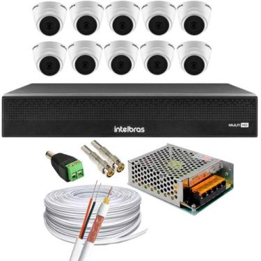 Imagem de Kit 10 Câmera 1220D Mic com Audio Dvr 1016 Intelbras