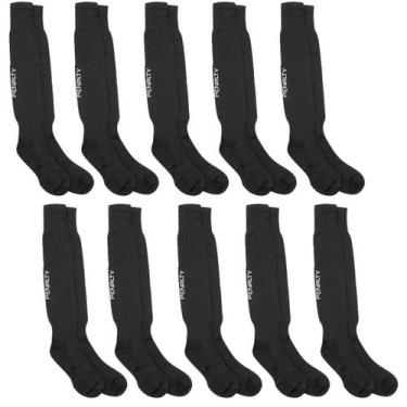 Imagem de Kit 10 Meião Futebol Infantil Preto Matis Viii Penalty