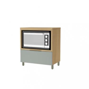 Imagem de Balcão com Tampo Para Forno  100 MDF 1 Gaveta 80cm Marquesa Nesher, Na