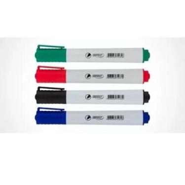 Imagem de Marcador BRW Para Quadro Branco Caixa 12 Unidades Caneta Pincel, Verme