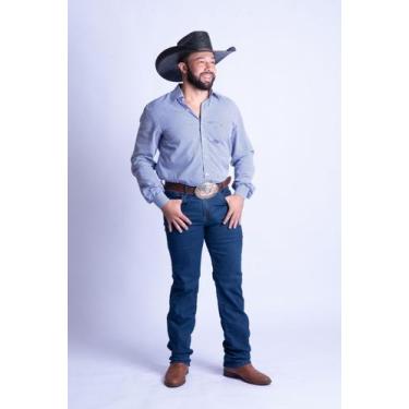 Imagem de Calça Jeans Best Bull Tradicional Masculina Country , Azul médio, 40
