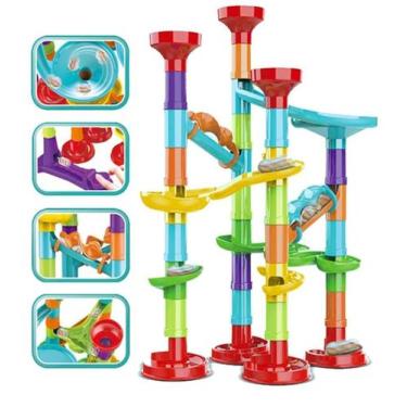 Imagem de Pista Corrida Para Bolinhas Labirinto Rola Bola 50 Peças - Ark Toys