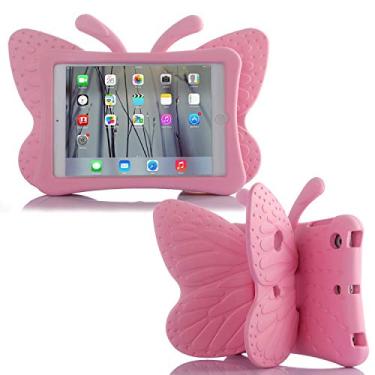 Imagem de Simicoo iPad 9 8 7 10.2 iPad Air3 iPad Pro 10.5 EVA Butterfly Case for ipad 9 10.2 Kids case with Stand Light Shockproof Rugged Heavy Duty Kids Friendly Case for iPad 10.2 9th 8th 7th (Pink )