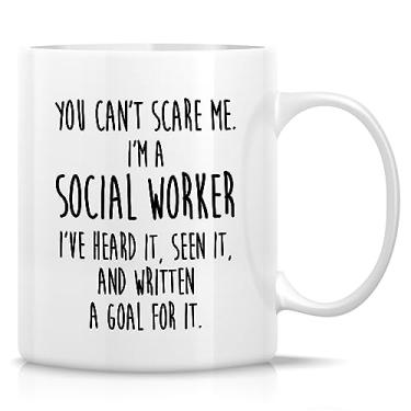Imagem de Retreez Caneca engraçada de assistente social presente trabalho social graduação estudante terapia 325 ml caneca de café cerâmica - Thank You Sarcasm presente motivacional inspirador para ele sua