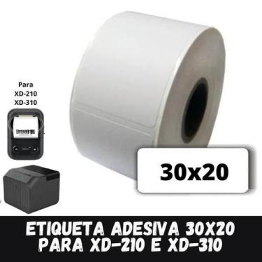 Imagem de 1 ROLO DE ETIQUETA TÉRMICA ADESIVA P/ XD-210 XD-310 - 30x20 - Xd Mega
