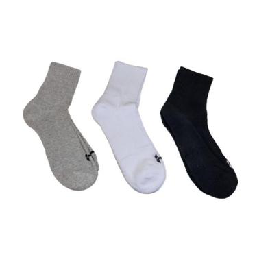 Imagem de Kit Meia 3 Pares Unissex Em Algodão Cano Longo Hoahi 004homl, Multicol