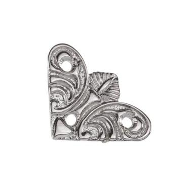 Imagem de Cantoneira Pequena Mariposa 4 Peças Metal Decoração Caixas Mdf Artesan
