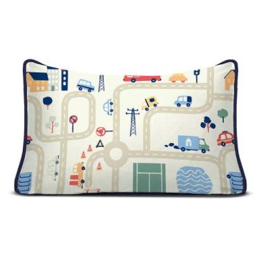 Imagem de Fronha Avulsa Estampada com Debrum Auto Pista Fio Egípcio - Camasoft