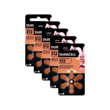 Imagem de 30 Pilhas Baterias Da 312 Pr41 Aparelho Auditivo - Duracel - Duracell