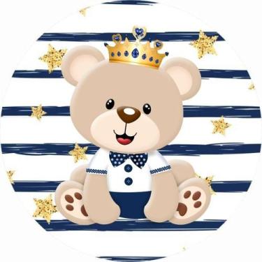 Imagem de Painel Festa Redondo C/ Elástico 1,50m Ursinho Príncipe - Fadrix