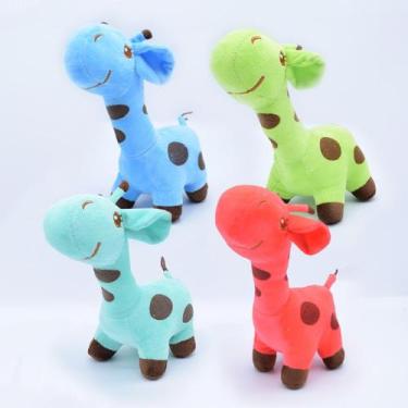 Imagem de Kit 4 Bichinho   De Pelucia Pet  Dino - Meu Pet, Girafinha, 18cm