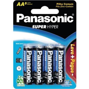 Imagem de Pilha Pequena AA 3SHS Panasonic - c/8 (caixa com 12 cartelas)