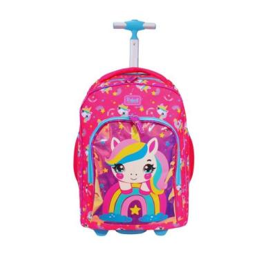 Imagem de Mochila com Rodas Rabisk Teen Unicórnio RKU5002C Cor: Rosa