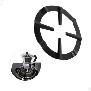 Imagem de Base De Cafeteira Italiana Suporte Metal Preto Redutor Boca De Fogão -
