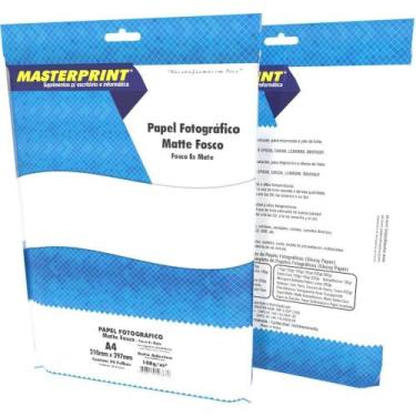 Imagem de Papel Fotográfico INKJET A4 Matte Adesivo 108G PCT com 20 - Masterprin