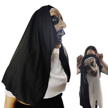 Imagem de Mascara De Freira Realista Latex Fantasia Hallowen Carnaval Festa Susto Terror Horror