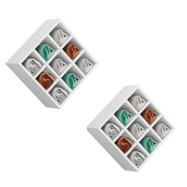 Imagem de Kit 2 Suporte Porta Toalha Alana 9 Nichos Toalheiro Multiuso