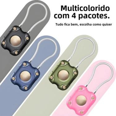 Imagem de Suporte De Chaveiro Com Capa Protetora Airtag Ultra Durável À Prova D'