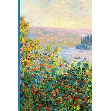 Imagem de InspirationzStore Notebooks: Monet Flower Beds at Vetheuil Discreet Internet Password Book Organizer Floral Famous Art Cover A5 Notebook Logbook, website login details keeper Online Accounts manager