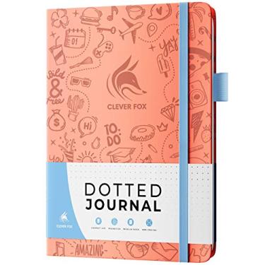 Imagem de Clever Fox Diário pontilhado 2.0 – Caderno compacto de planejamento e esboço com grade de pontos, 120 g/m2 de espessura, papel sem vazamento – Agenda com laço para caneta, bolso, fitas, adesivos A5 -
