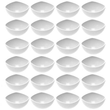 Imagem de Conjunto 24 Potes de Sobremesa Doces Branco Avulso 265ml Plástico Trio Crippa Tigela Unitária