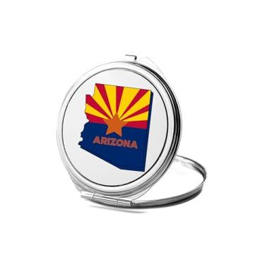 Imagem de SpreadPassion Espelho compacto Arizona, amante de presente do Arizona, espelho fotográfico do Arizona, espelho de maquiagem de viagem pequeno espelho portátil, espelho de bolso portátil, ideia de