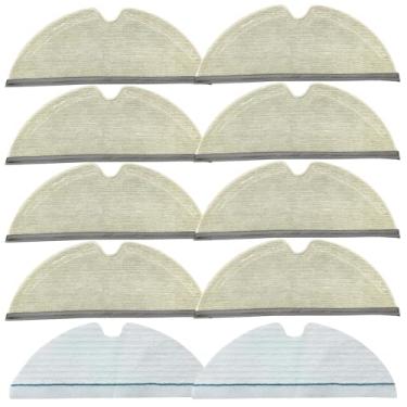 Imagem de Acessórios para Roborock Q5 Pro, Q7, Q7 Max, S5, S5 MAX, S6, S6 MAXV, S6 Pure, E-Series, Q5, Q8 Max+, Q8 Max Robot Aspirador, 8 peças reutilizáveis e 2 peças descartáveis, substituição Q8 Max Mop Pad