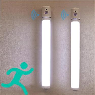 Imagem de Luminária de parede recarregável com sensor de movimento, luz LED, armários, USB, bateria, lâmpada de parede com adesivo magnético, armário, guarda-roupa, quarto, cozinha, iluminação (pacote