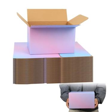Imagem de FORBFAN 10x7x6 caixas de transporte coloridas, 30 caixas de papelão ondulado para embalagem, caixas de correio de papel para pequenas empresas