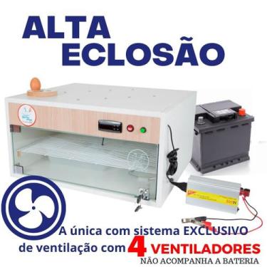 Imagem de Chocadeira Elétrica ALTA ECLOSÃO Automática com 4 ventiladores Trivolt