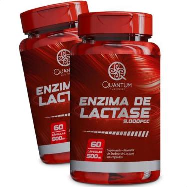 Imagem de 2 Potes Enzima de Lactase 9.000 FCC Kit 120 Cáps  Quantum  - Quantum N