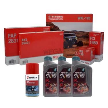 Imagem de filtros e oleo fiat siena palio idea 1.0 1.3 selenia 15w40 - Wega