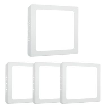 Imagem de Kit 4 Painel Plafon De Led 12w Teto Sobrepor Quadrado Luz Frio