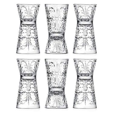 Imagem de Barski Vidro - Copo de shot reversível - Copo Jigger - Copos projetados - Use para bebidas - Vodka - Cocktail - Conjunto de 6 copos - Um lado tem 30 ml, o outro lado tem 60 ml - Feito na Europa