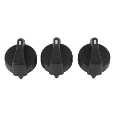 Imagem de Kit de Botão de Controle de Ventilador do Soprador do Aquecedor AC Peterbilt para Facilitar a Instalação, 3pcs (Preto)