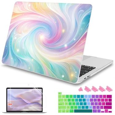 Imagem de Mektron Capa para MacBook Pro 16 polegadas A2141 versão 2019 16 polegadas com tela de retina líquida/Touch ID, capa rígida de plástico com película de teclado, protetor de tela e plugue de poeira,
