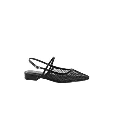 Imagem de City Chic Sapatilha feminina - malha Lily de ajuste largo, Preto, 10 Wide