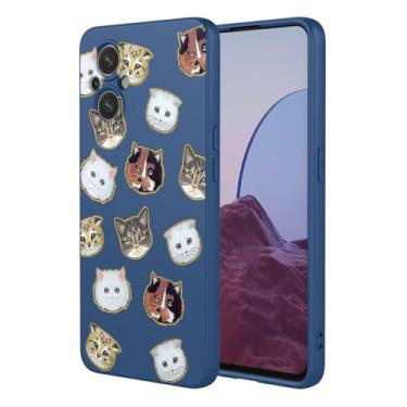 Imagem de HTXWXJC Capa de telefone para OnePlus Nord N20 5G Capa/Oppo Reno8 Lite 5G/Reno7 Lite 5G/Reno7 Z/Reno8 Z Capa à prova de choque flexível TPU capa macia padrão gato capa de telefone para OnePlus Nord