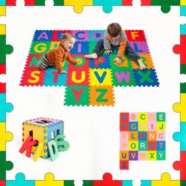 Imagem de Tapete Tatame Atividades Eva Tatame Bebê Infantil Térmico Alfabeto - E