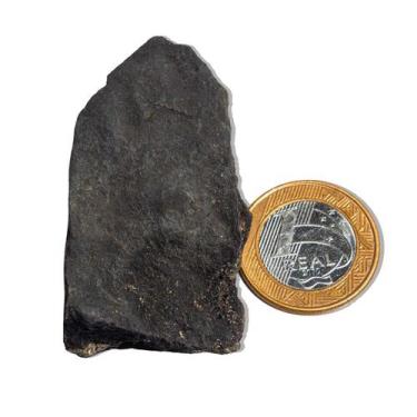 Imagem de Shungite com Pirita Incrustada Pedra Bruto 50 a 75g 80mm - CristaisdeC
