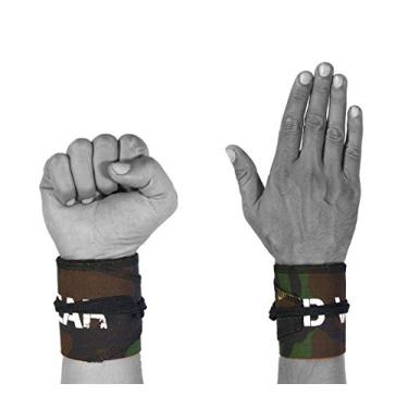 Imagem de WOD Wear Envoltórios de pulso para levantamento de peso, treinamento de força, musculação, treinamento cruzado, halterofilismo olímpico, suporte de ioga - tamanho único (camuflagem)